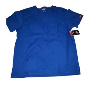 NWT Dickies Unisex  Royal Blue Scrub Top- S